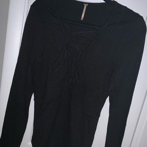 Black long sleeve top